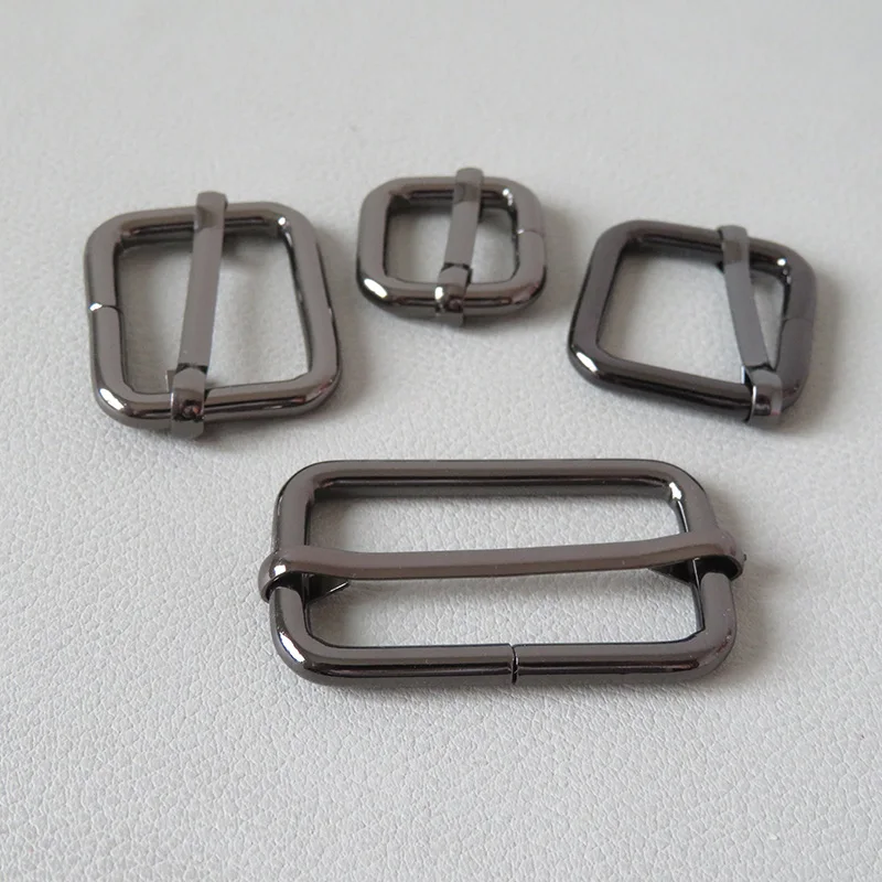 Bag Backpack Handbag Straps Loop Metal Adjuster Square Buckles Webbing Slider for Dog Pet Collar Garment Leather Clasp Hardware