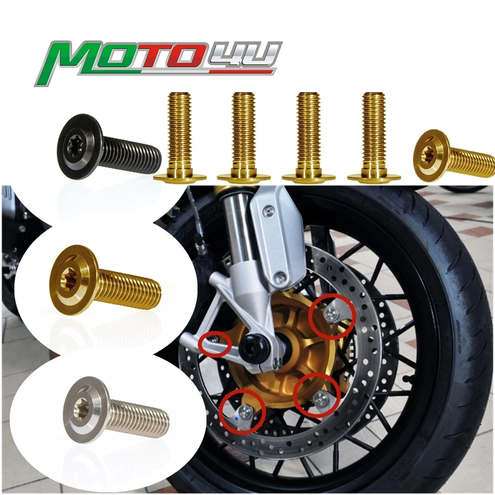 Motorcycle Titanium Brake Bolt Disc Bolt Disc Rotor M8X27 For BMW R NINE T RNINE T R 9T R1200GS 