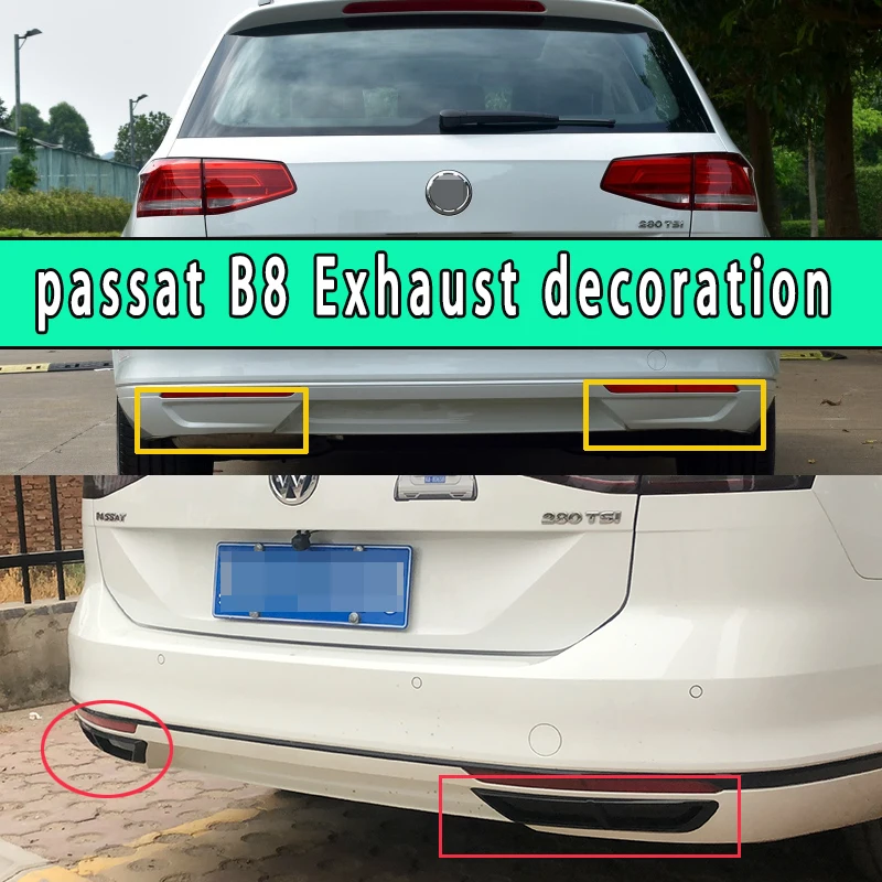 Stylizacja samochodu dla VW Passat B8 Variant Body kit 2016 2017 2018 2019 2020 Chromowane akcesoria do stylizacji Cztery dekoracje wydechu