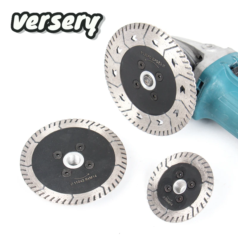 Versery  75/110/125mm Angle Grinder M14 Thread Diamond Cutting Disc Grinding Saw Blade For Granite Marble Concrete Tile