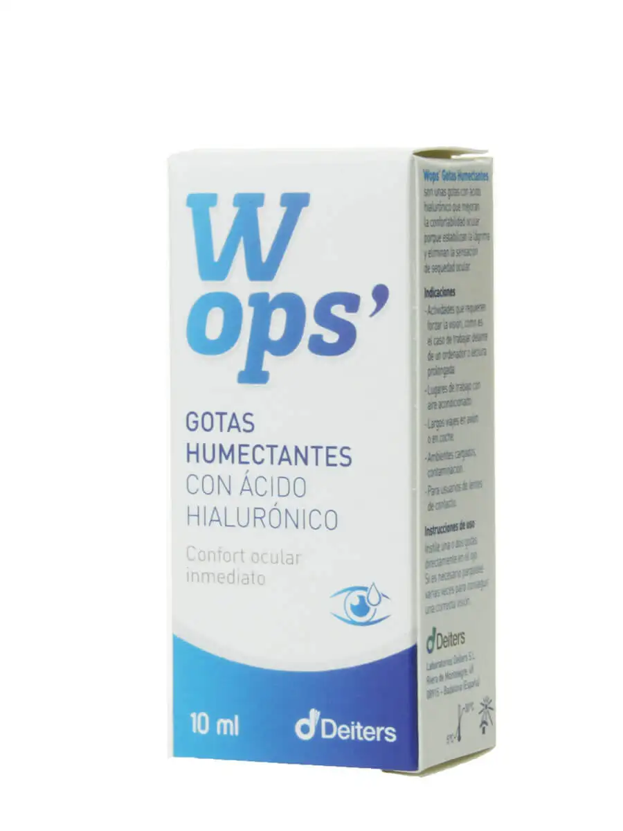 Wops moisturizing drops with hyaluronic acid 10 ml-stabilize the tear and eliminate eye dryness.