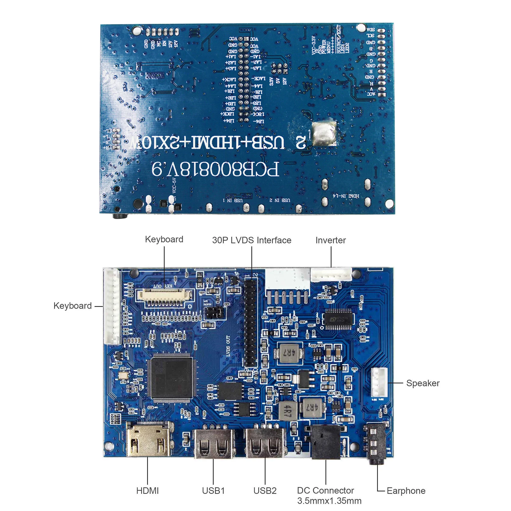 18.4 "CLAA184FP01 1920X1080 Lcd-scherm Met HD-MI Usb Android Lcd Controller Board
