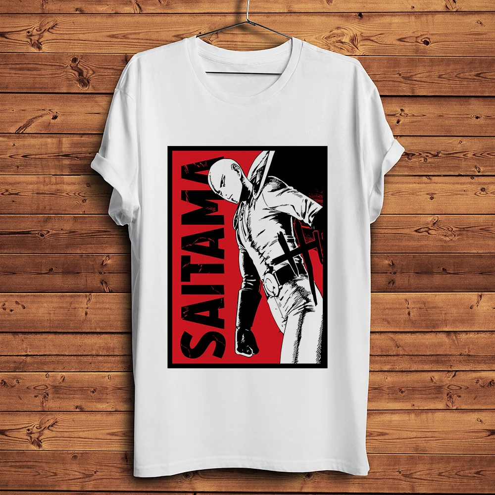 One Punch MAN Saitama funny anime tshirt men new white short sleeve unisex casual t shirt manga gift streetwear tee