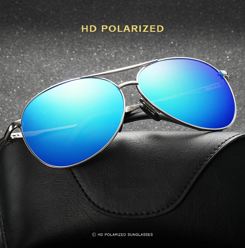 

Fashion Men Sunglasses pilot Polarized Lens Brand Driving Designer outdoor Alloy frame male Sun Glasses Oculos De Sol UV400 8013