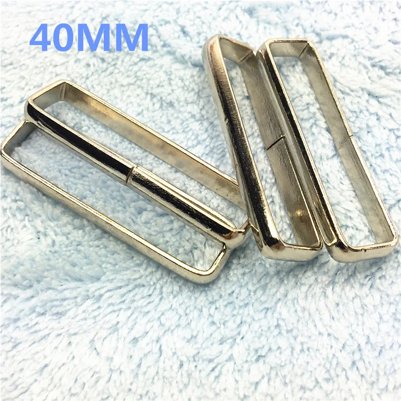 New Metal Watch Band Accessories 40mm(1.6''inch) Silver Watch Strap Loop Keeper Buckle Holder Rectangle Locker 10 pcs