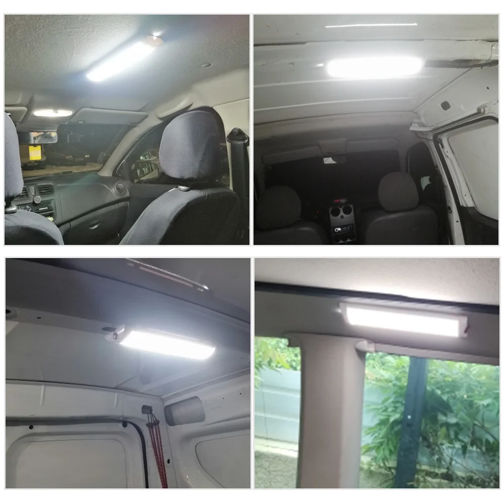 Plafoniere per interni Tubo di luce bianca con interruttore Lampada da lettura 12V 10W Barra luminosa a LED per interni auto per camion Camion Camper Nave