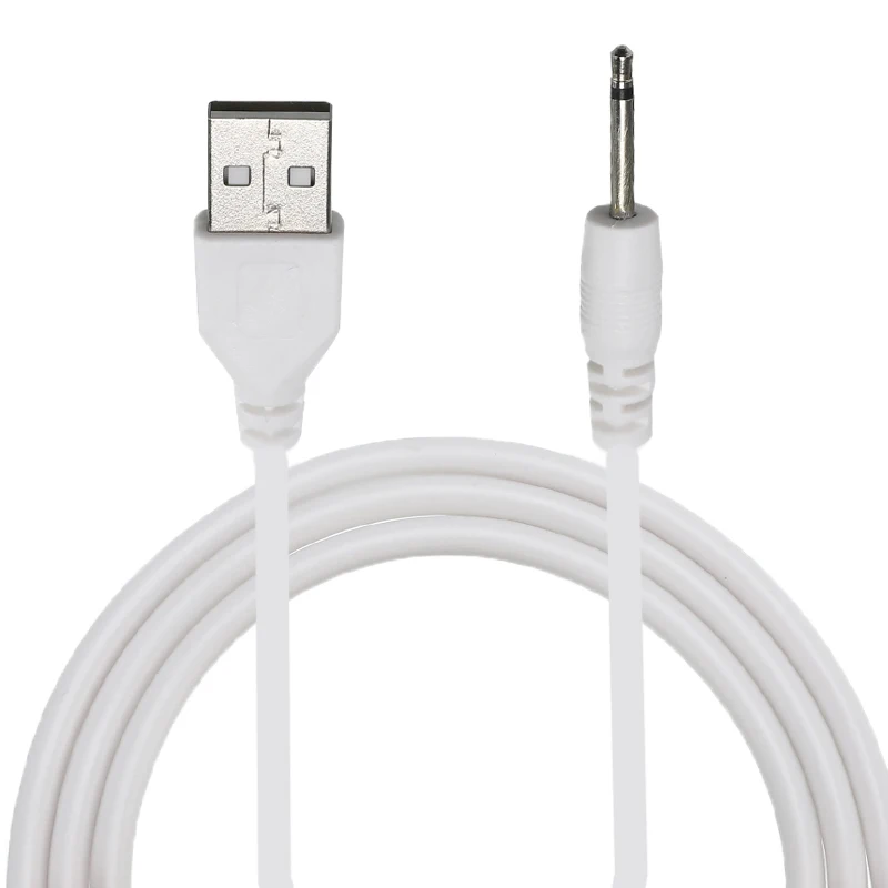 1m USB 2 To DC 2.5mm 2A Charging Line USB Mono Audio Cable Jack USB Plug Aux 2.5mm Audio Vibroseismic Charging Cable 17.4mm 