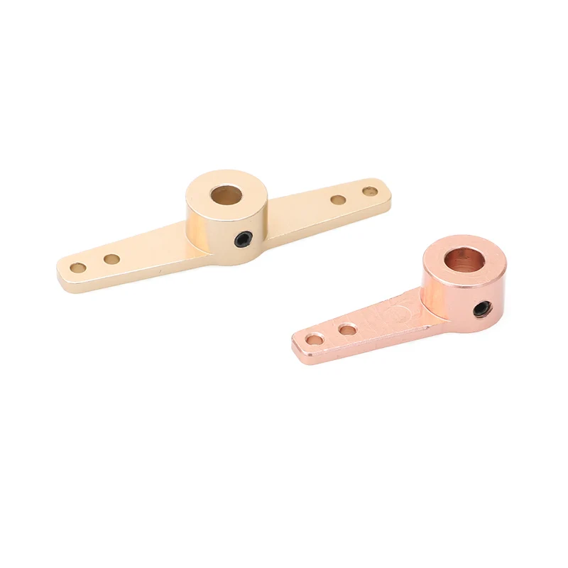 2PCS 3mm/4mm/5mm Landing Gear Steering Servo Arm Horn Aluminum Single/Dual Rocker Arms for RC Fixed Wing Drone/Boat Rudder Parts