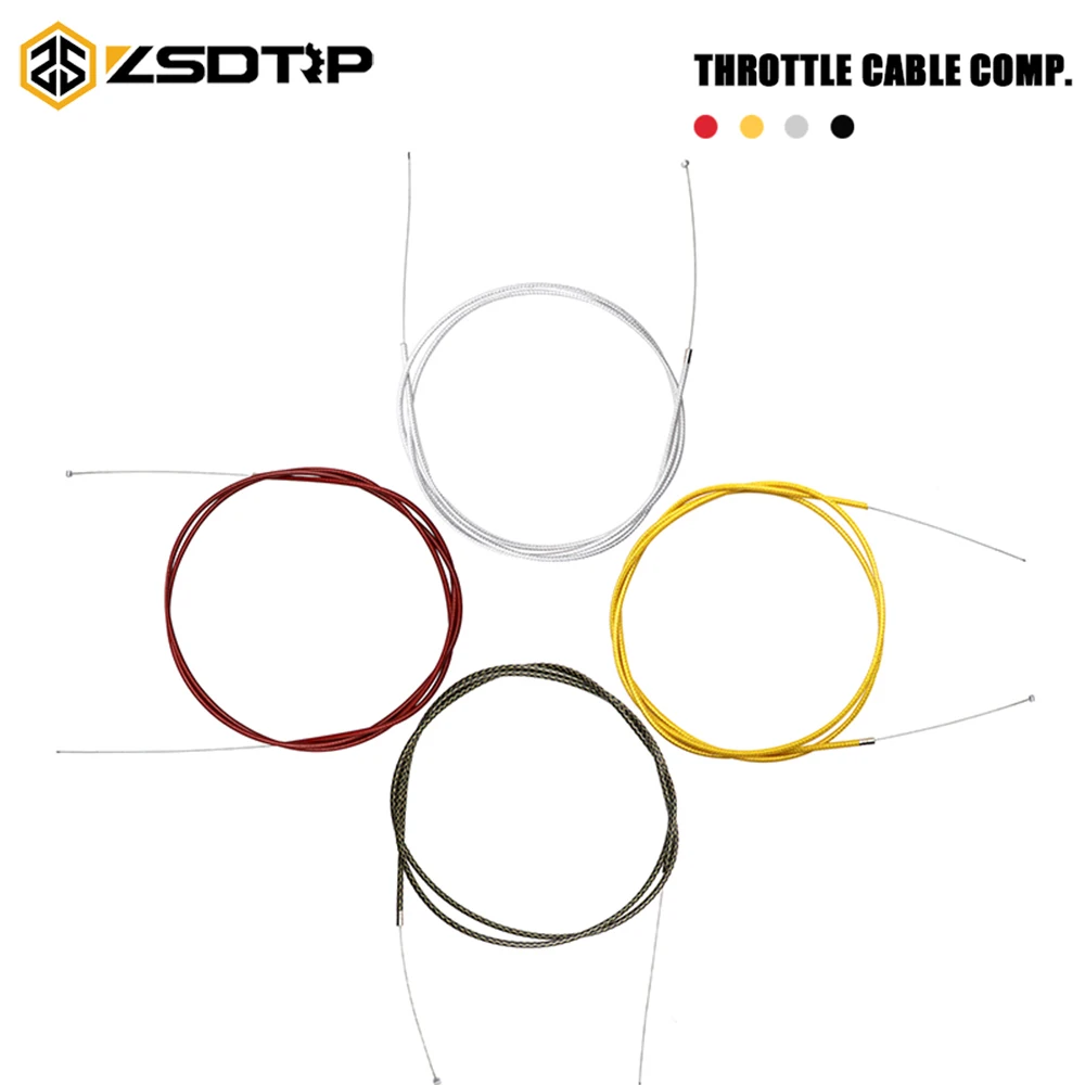 ZSDTRP Motorcycle 190cm Gas Throttle Cable Brake Clutch Cable Repair Kit For Yamaha Suzuki /Kawasaki Honda Dirt Bike ATV Quad