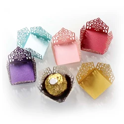 50pcs Flower Chocolate Wrappers Paper Candy Box Bar Wedding Favors And Gifts Party Supplies Birthday Party Wedding Supplies