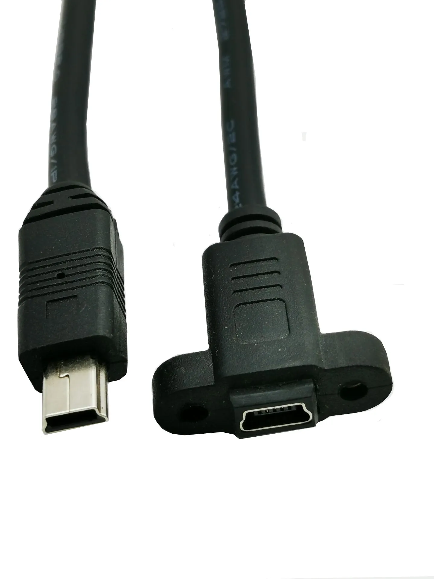 Mini USB 5 Pin แผงซ็อกเก็ตตัวเมีย Mount To Mini 5 P ชายสายลำโพงอะแดปเตอร์0.3M