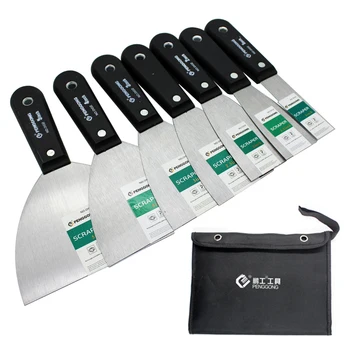 סט סכיני פוטי 4/7 יחידות עם להב מחדד תיק 1 ′′ 1.5 ′′ 2 ′′ 2.5 ′′ 3 ′′ 4 ′′ 5 ′′ כף קיר פלדת פחמן כלי בנייה סכין גימור