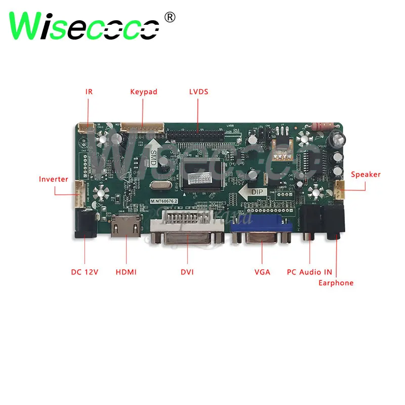 Imagem -05 - Wisecoco-hdmi-compatível Display Lcd Driver Board Módulo Touchscreen Vga Lvds 1024x768 4:3 15 Polegada