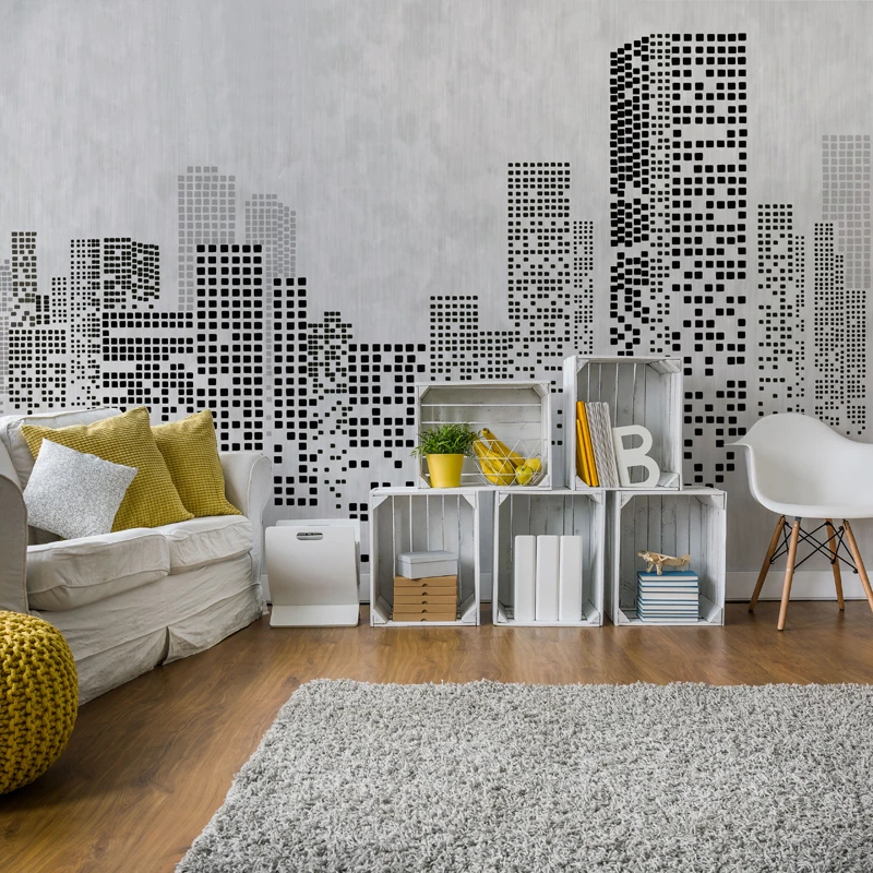 Beibehang Custom Abstract city mural wall paper company office building background photo wallpapers for living room large mural