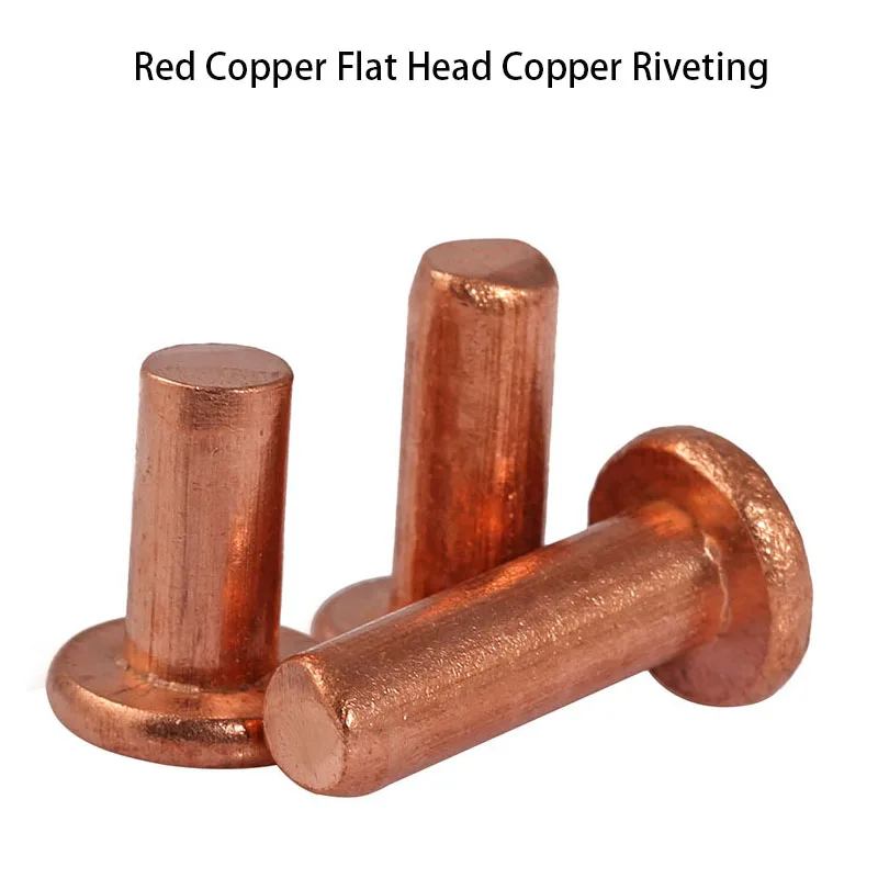 GB867-86  solid copper rivets solid copper rivets flat head copper riveting M2.5 100PCS