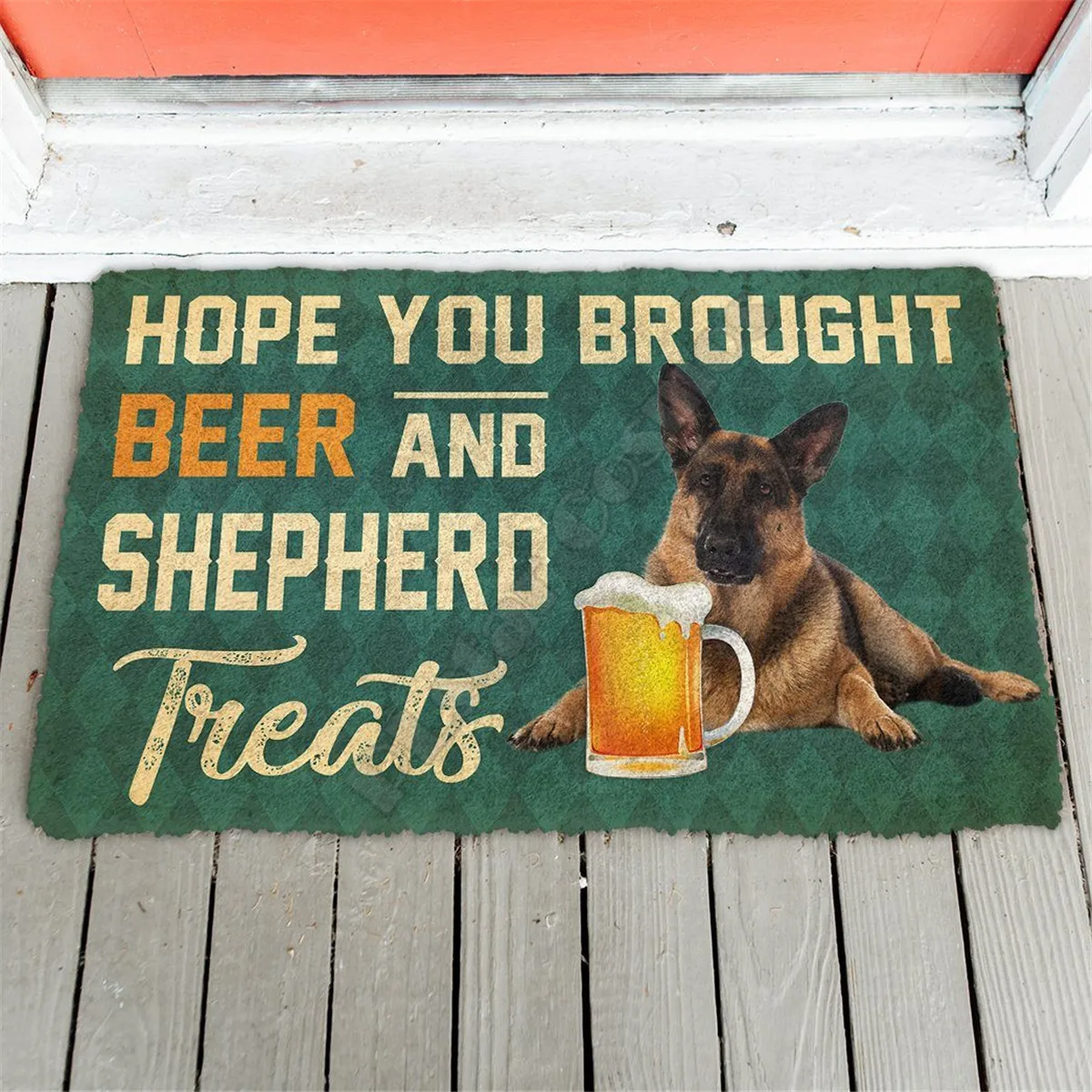 

Hope You Brought Beer And Shepherd Treats Doormat 3D All Ove Printed Non Slip Door Floor Mats Decor Porch Doormat 02