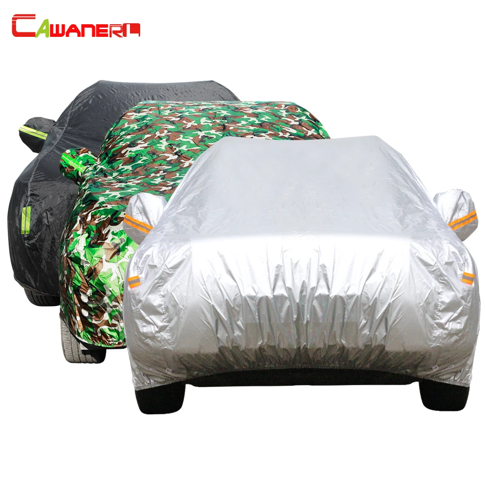 Full Car Cover Summer Sun Anti-UV Winter Rain Snow Outdoor Protection Covers for Car Waterproof Silver Black Camouflage Avaiable