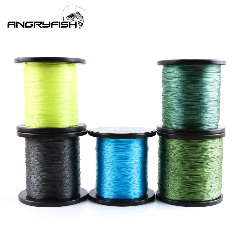Angryfish 1000Meters 8x Braided Fishing Line 8 Colors Super PE Line Wear resistant