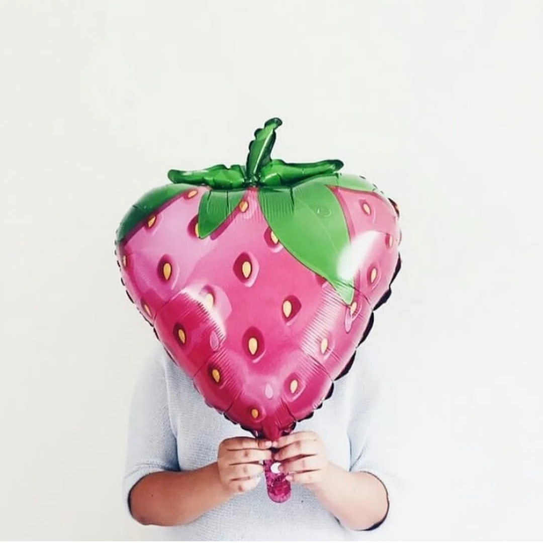 1pc Strawberry Balloons  Fruit Aluminium Foil Ballons Happy Birthday Party Decorations Kids And Adult Baby Shower Party Supplies