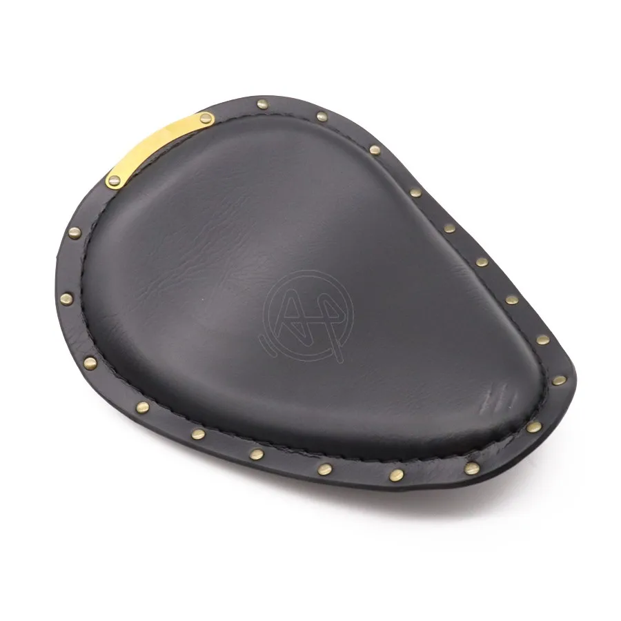 Motorcycle PU Leather SOLO Driver Seat Rivet Style Universal Fit for Harley Suzuki Honda Yamaha