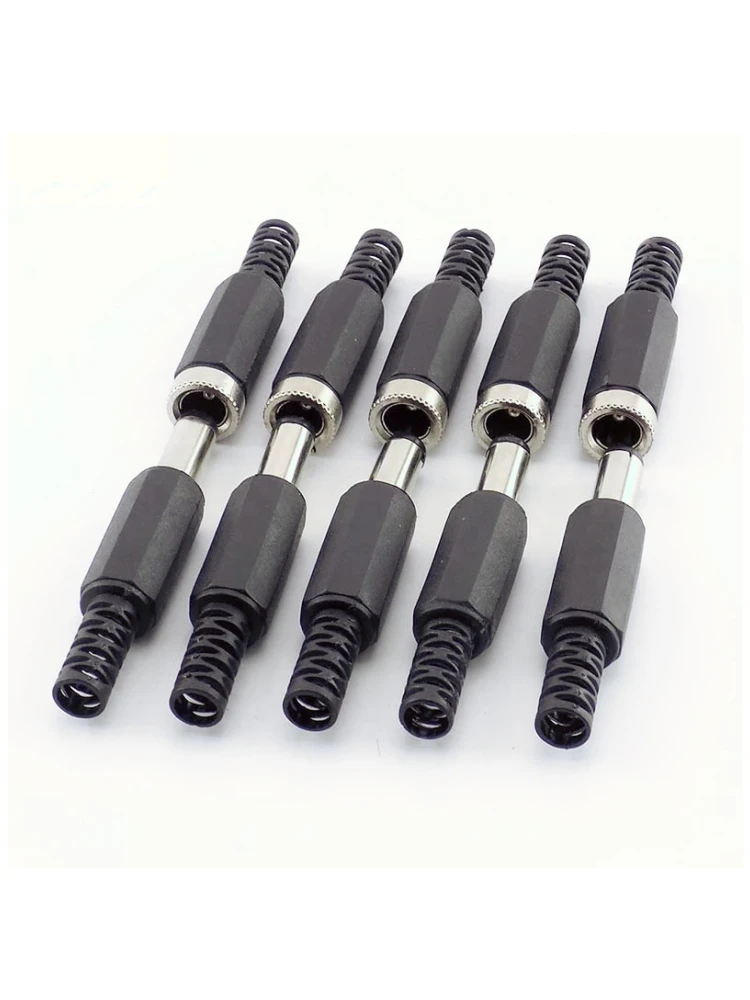 5Pieces Power DC Female Male Plug Connector 5.5*2.1mm Connection Port for LED Adapter CCTV Power Convert LED Strip Lights
