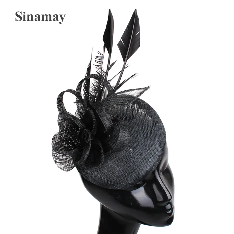 

Sinamay Women Fascinator Hat Headband Wedding Flower Headpiece Formal Dress Ladies Occasion Chapeau Cap Hair Accessories