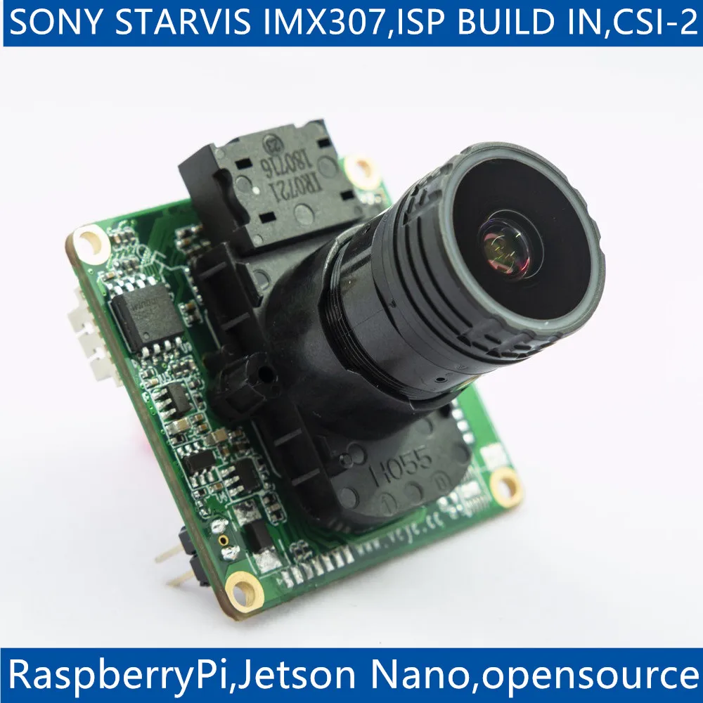 CS-MIPI-IMX307 لراسبيري بي وجيتسون نانو XavierNX ، i.MX8m Maaxboard ، IMX307 MIPI CSI-2 2MP ستار ضوء ISP وحدة الكاميرا