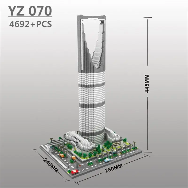 

YZ Mini архитектурные блоки Строительные блоки со знаком мира, Детская башня, детские игрушки, модель Эйфелева Пиза, замок для детей, подарки