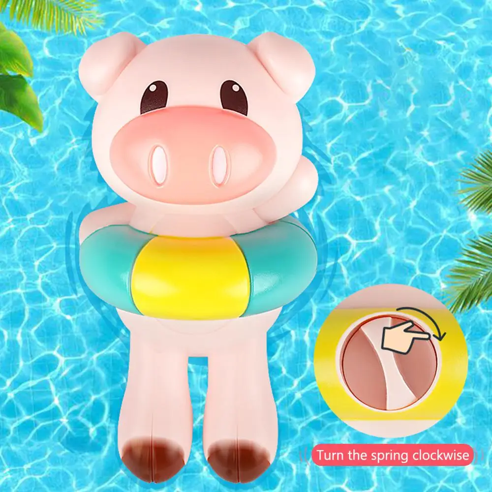 Baby Cute Bathing Toys Swimming Cartoon Pig Bathroom Sprinkling Bathtub Shower Swimming Kids Toys Animals Shower Water Toys