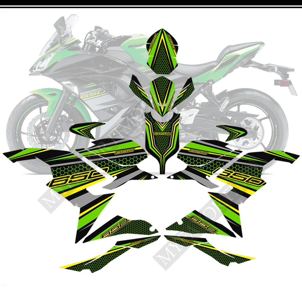 Protector Tank Pad For Kawasaki Ninja 650 Stickers Decal Kit Knee Emblem Badge Logo Fairing Protection 2018 2019 2020 2021