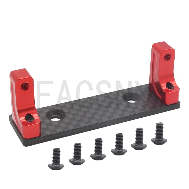 Aluminum Servo Mount Carbon Fiber Holder Servo Fixed Bracket for 1:10 Axial SCX10-AXI03004 Capra 1.9 Upgrade Parts