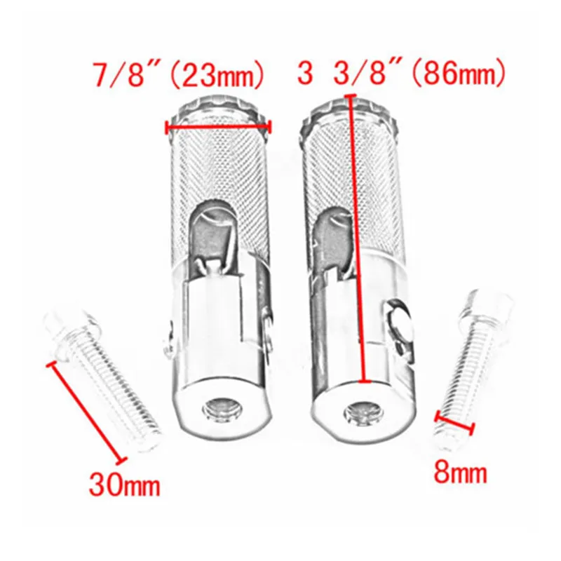 Universal Motorcycle Folding Footrests Footpegs Foot Rests Pegs Rear Pedals For Honda Yamaha Suzuki Kawasaki Scooter Offroad