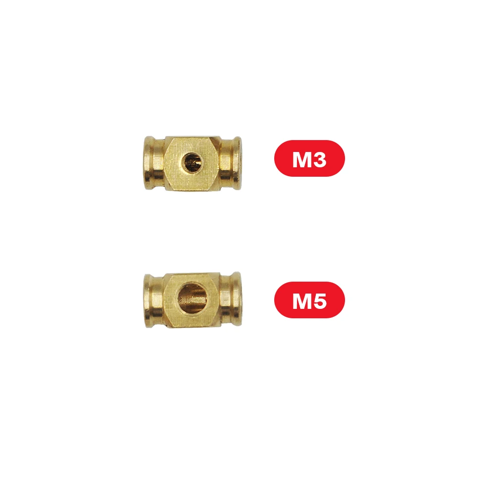 3CH Mini Hydraulic Copper Connector T/Y Type Multi Oil Way Fitting For RC Excavator DIY Engineering Vehicle Model Toy Accessorie