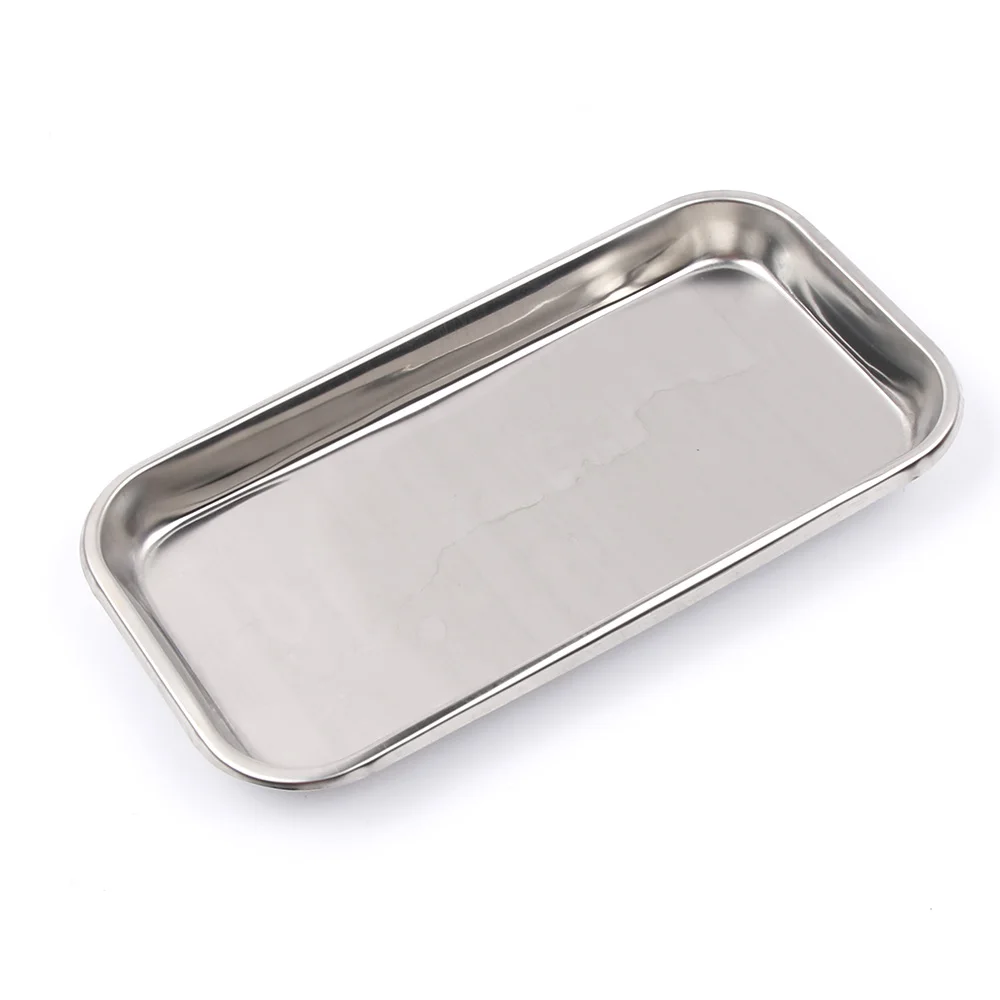 1pc Stainless Steel Storage Tray Food Fruit Equipment Plate Dish Tableware Doctor Surgical Dental Tray Kitchen Accessories