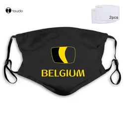 BELGIUM - Footballer Country Flag - Belgique Face Mask Filter Pocket Cloth Reusable Washable