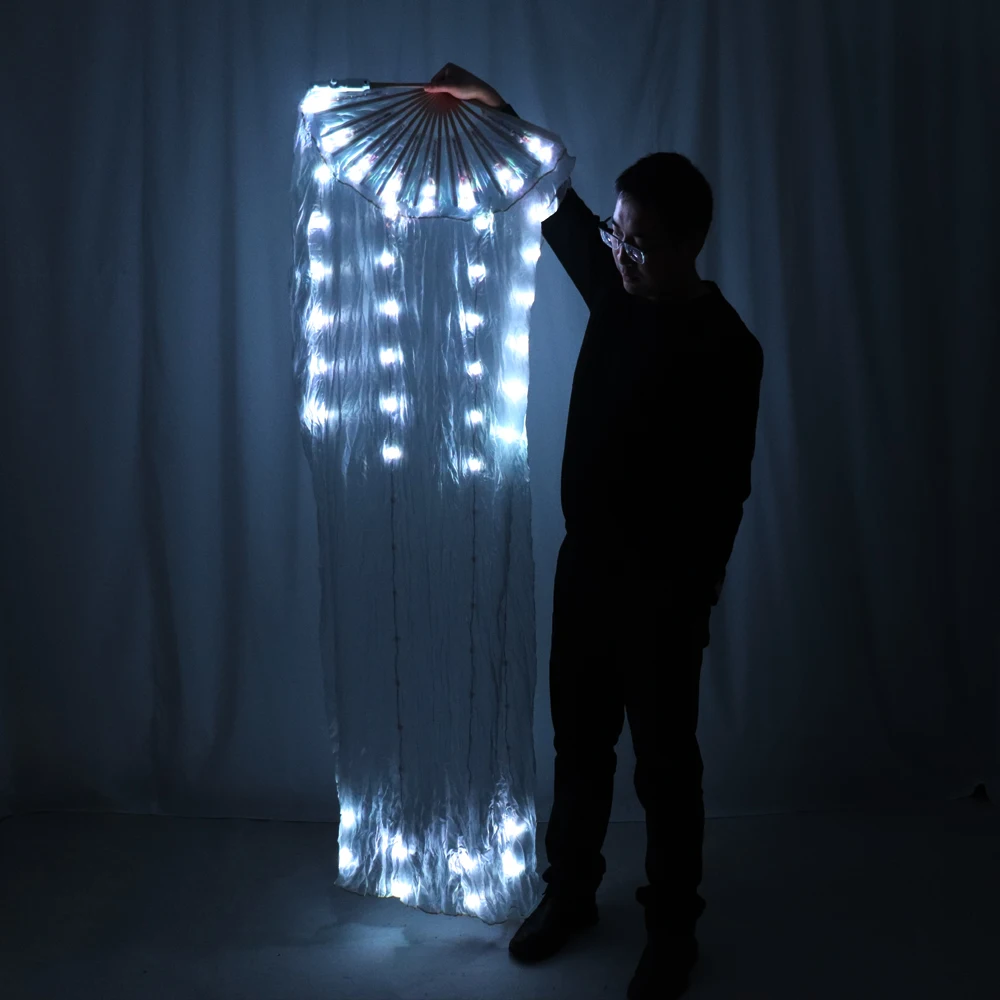 Voile LED pour brevdu Ventre, Accessoire de Performance sur Scène, Lumière Arc-en-ciel