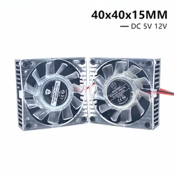 NEW DC 5V 12V 0.1A 40mm 4cm BGA Fan Graphics Card  Fan With Heat Sink Cooler 40mm 40x40x15mm 4010 cooling Fan 2Pin