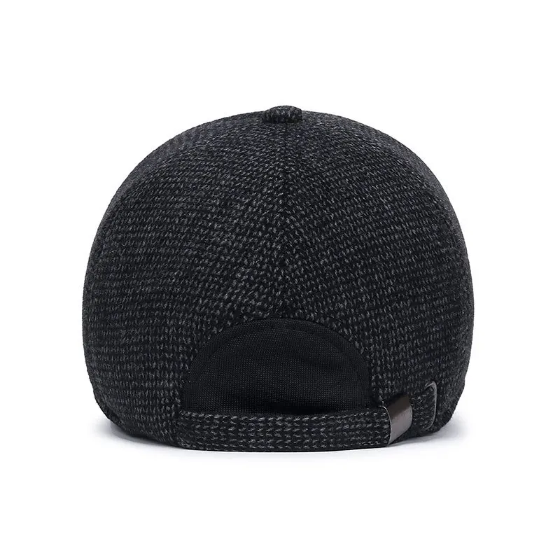 New Men Warm Thick Baseball Caps Male Autumn Winter Sport Visors Snapback Earflaps Dad Cap Hat For Men