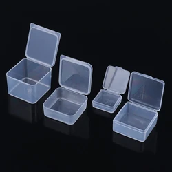 Square Round Plastic Transparent Storage Box Small Items Sundries Organizer Case Jewelry Beads Container Box Tools Accessories