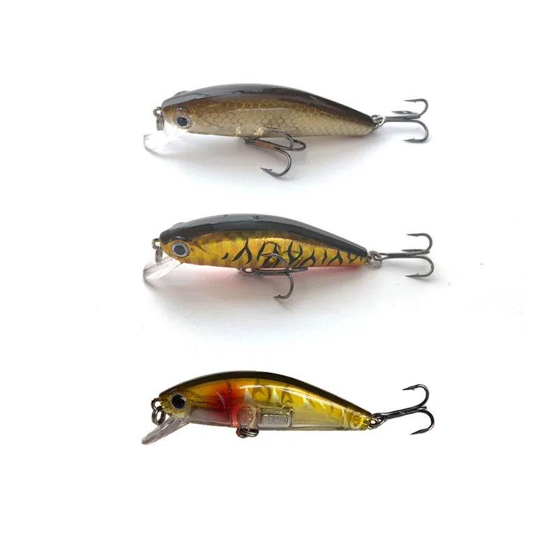 1szt Wolno tonący 50MM 6.5G Minnow Fishing Lure Isca Sztuczna twarda przynęta Bass Wobblers 3D Eyes Crankbait Carp Pike Tackle