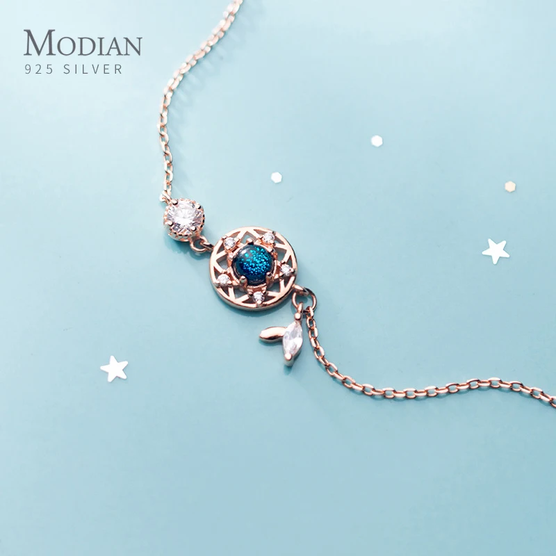 

Modian Authentic 925 Sterling Silver Gradient Crystal Balls Luxury Dreamcatcher Charm Bracelet for Women Fine Jewelry 2020 New