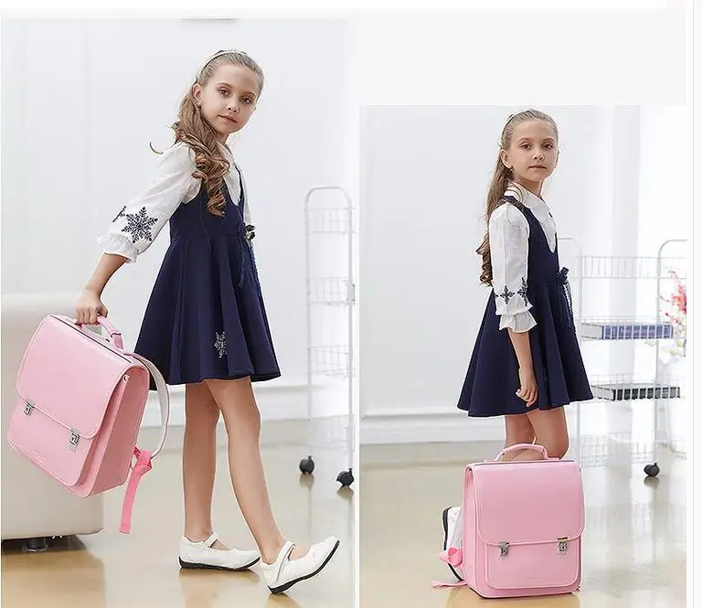 Children PU Japan school Bag students backpack bag for girls Japan School Backpack for boys kids Orthopedic backpack book bags