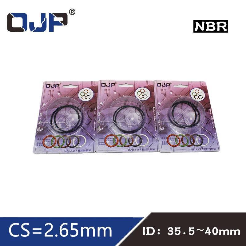 

O-ring Waterproof NBR seal O ring Boxed nitrile rubber Gask thickness CS 2.65mm ID35.5/36.5/37.5/38.7/40mm