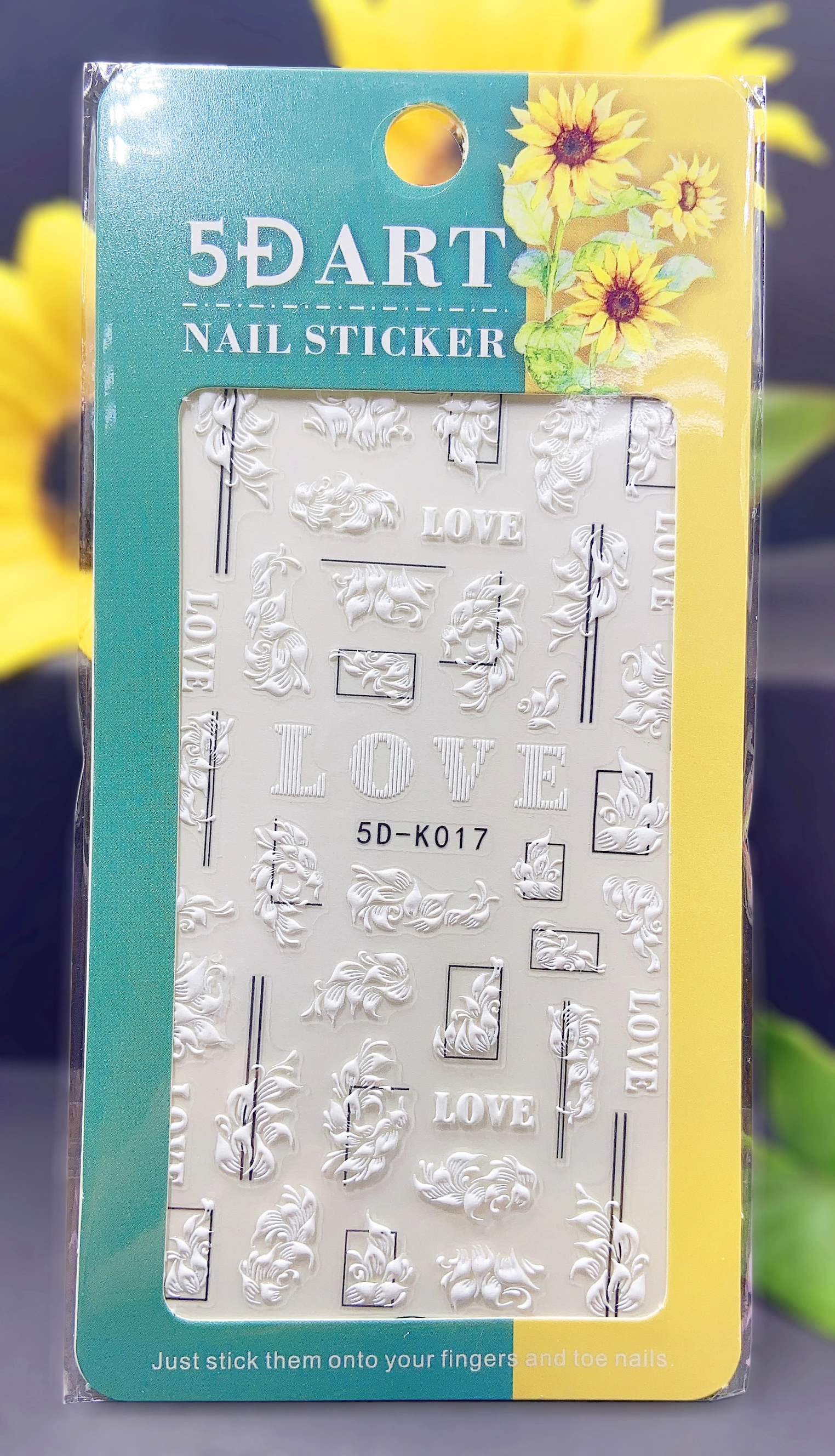 Christmas 5D Acrylic Nail Sticker Engraved White Flower Sliders Embossed Lace Wedding Nail Art Design Halloween Decals Manicure