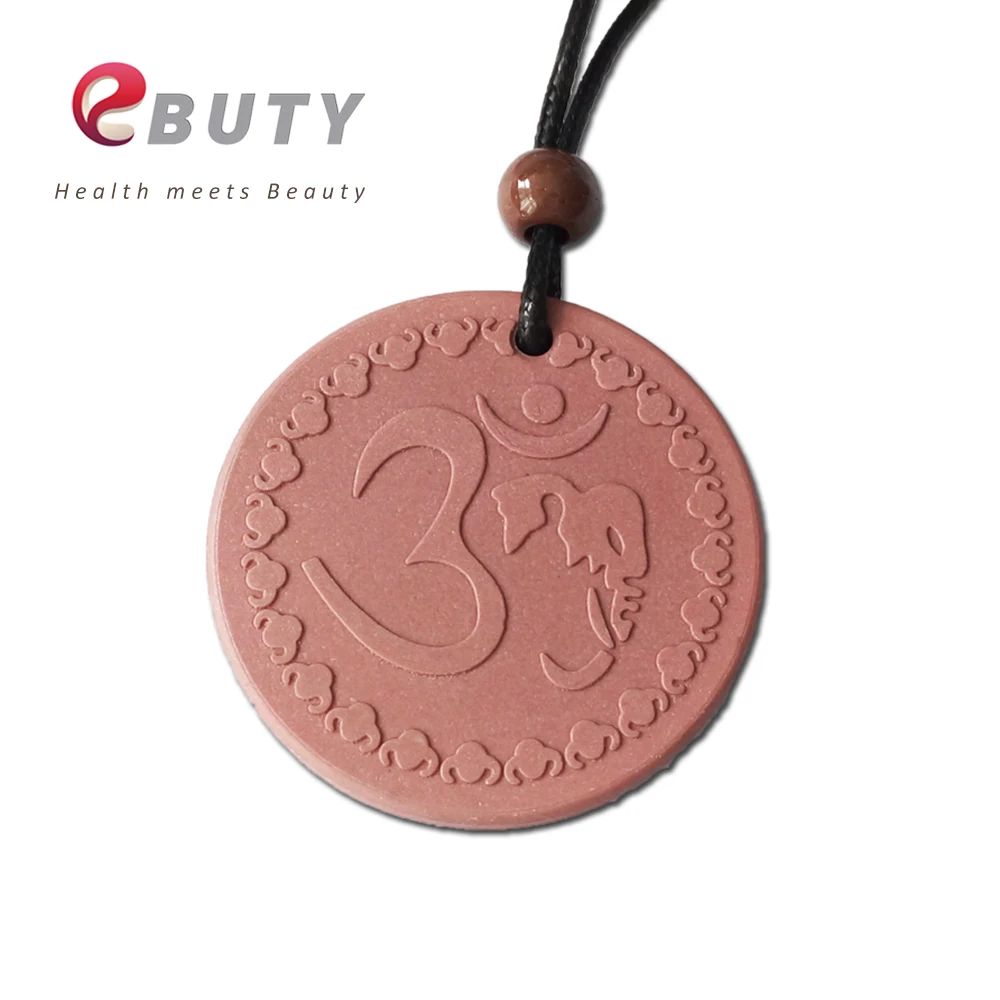 EBUTY OM Pendant Lava Charms Pendants Ions Jewelry Health Round Natural Stone Best Gift Drop Shipping High Quality