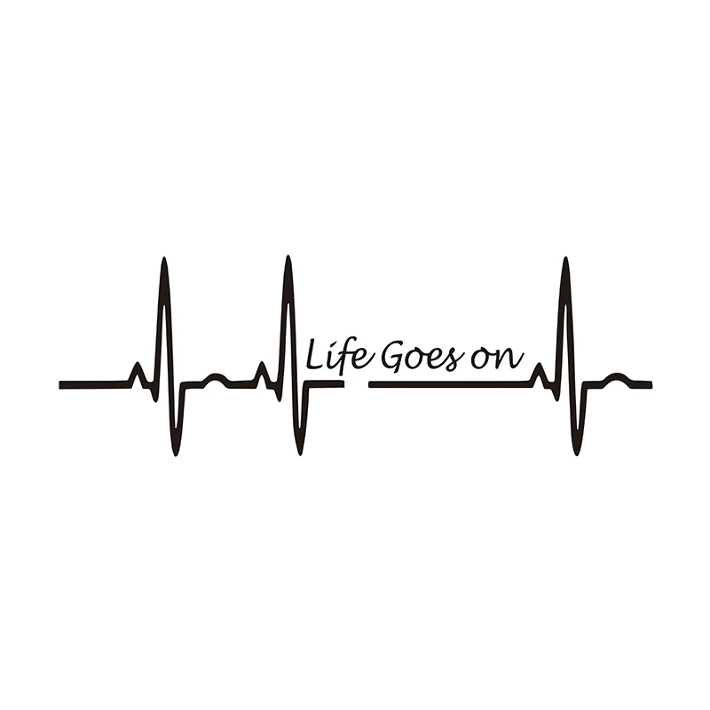 

Car Sticker Funny Heart Beat Trackpad Life Goes on Nice Automobiles Motorcycles Exterior Accssories Vinyl Decals for Bmw Audi Vw