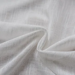 White Linen Tulle Window Curtains for Living Room and Bedroom, Voile Sheer Curtains for Kitchen, Modern Window Screening, Drapes