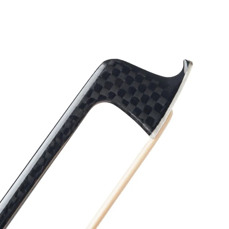 1pcs professional New light  black plaid Grid carbon Fiber Stick violin bow Fiddle Bow,Siberia white horsehair horsetail