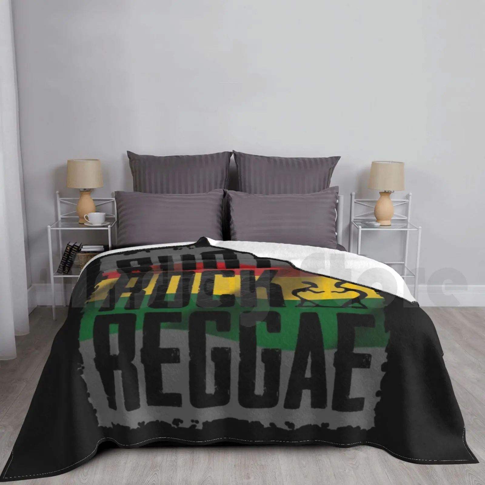 Rock Reggae Blanket Fashion Custom Rasta Rasta Dancehall Yeah Music Jamaica Lion Africa Ragga Raggae