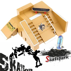 Skate Park Toy Ramp Parts Tech Deck Fingerboard Toy Excellent Extreme Sports Enthusiasts Sport Training Toys For Children Gift